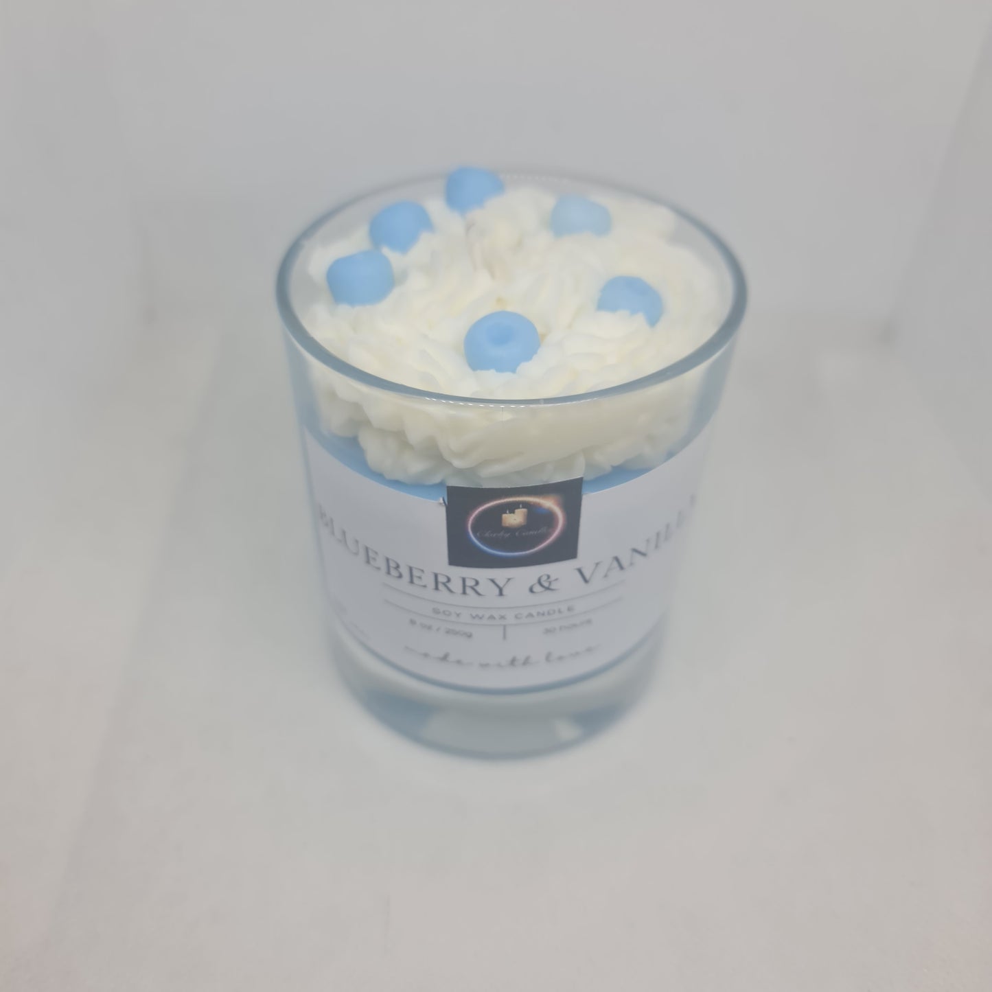 Blueberry & Vanilla  - Scented Soy Wax Candle