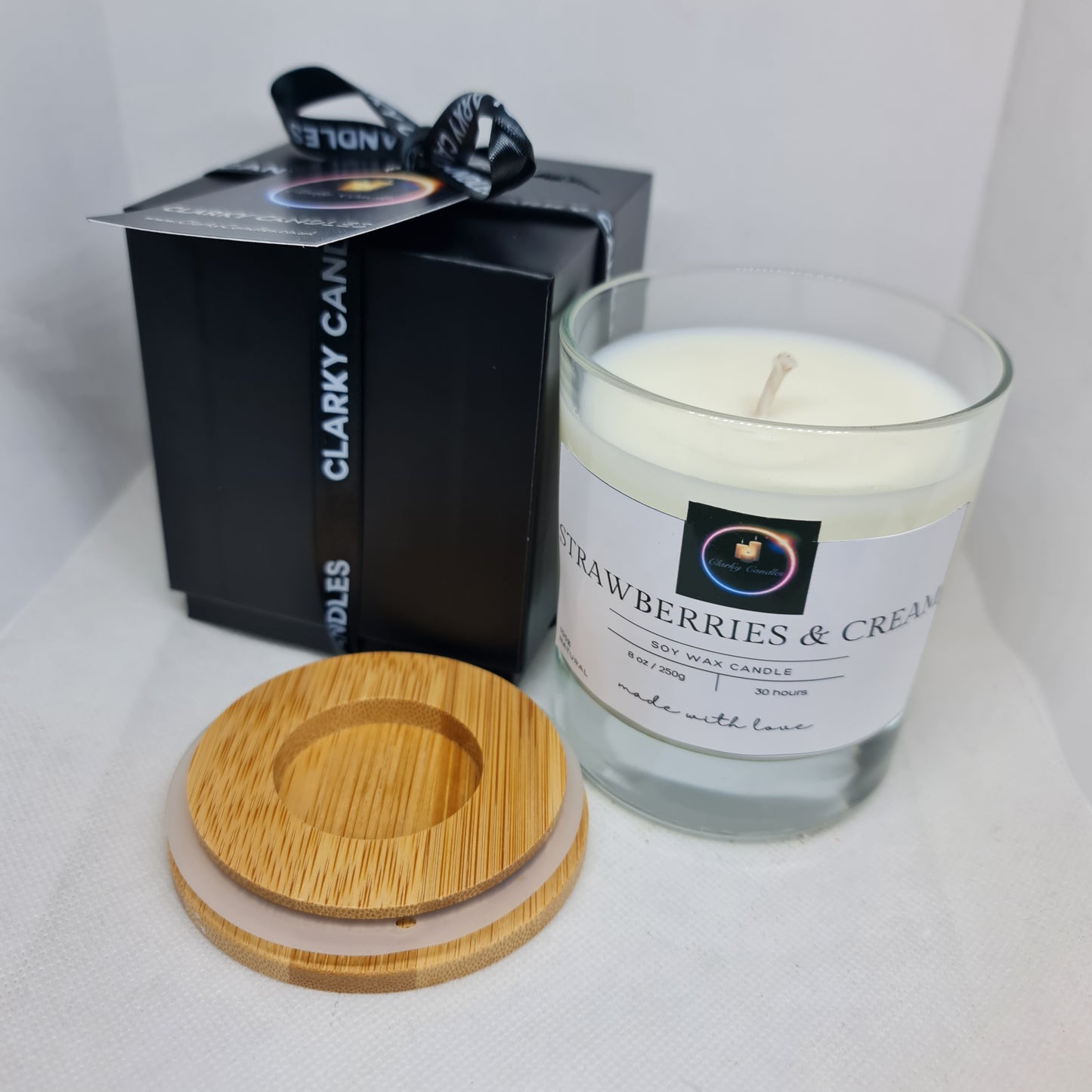 Luxury Gift Wrapped Candle Strawberries & Cream