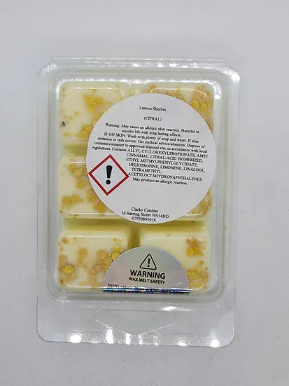 Lemon Sherbet - Wax Melt | Sweet Citrus Nostalgia Fragrance | £2.20 | Clarky Candles