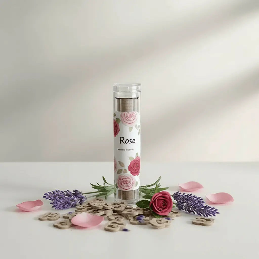 Rose x40 Wooden Aromatherapy Incense Sticks | Soft Floral Romantic Scent | £3.95 | Clarky Candles CLARKY CANDLES