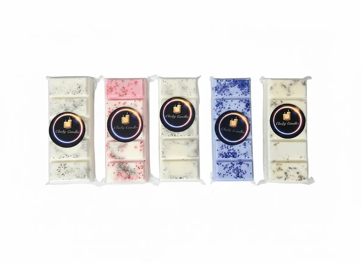 Wax Melt Snap Bars | Selection Box 4 | £10 featuring five artisanal wax melt snap bars in various fragrances.