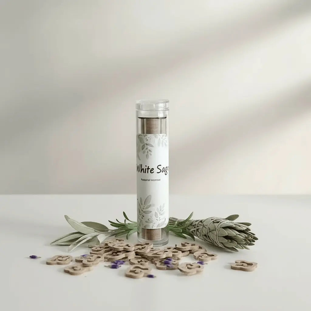 White Sage x40 Wooden Aromatherapy Incense Sticks | Clean Herbal Earthy Scent | £3.95 | Clarky Candles CLARKY CANDLES
