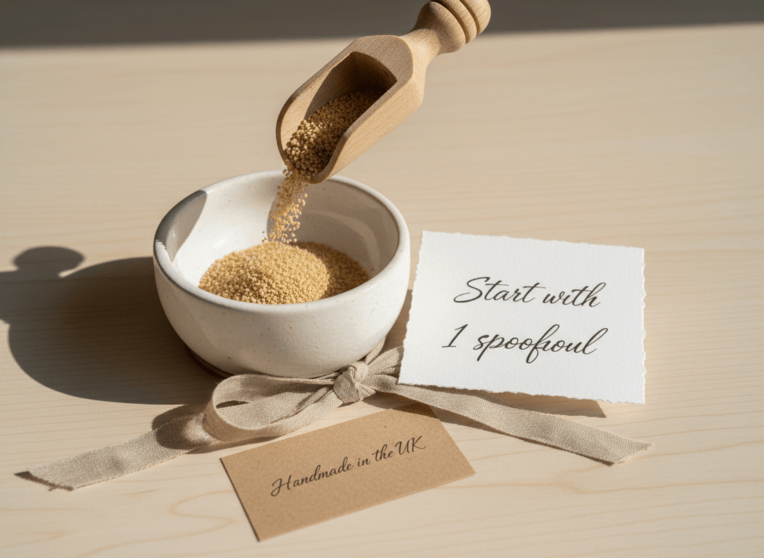 How much simmering granules to use in a wax burner starting with one spoonful