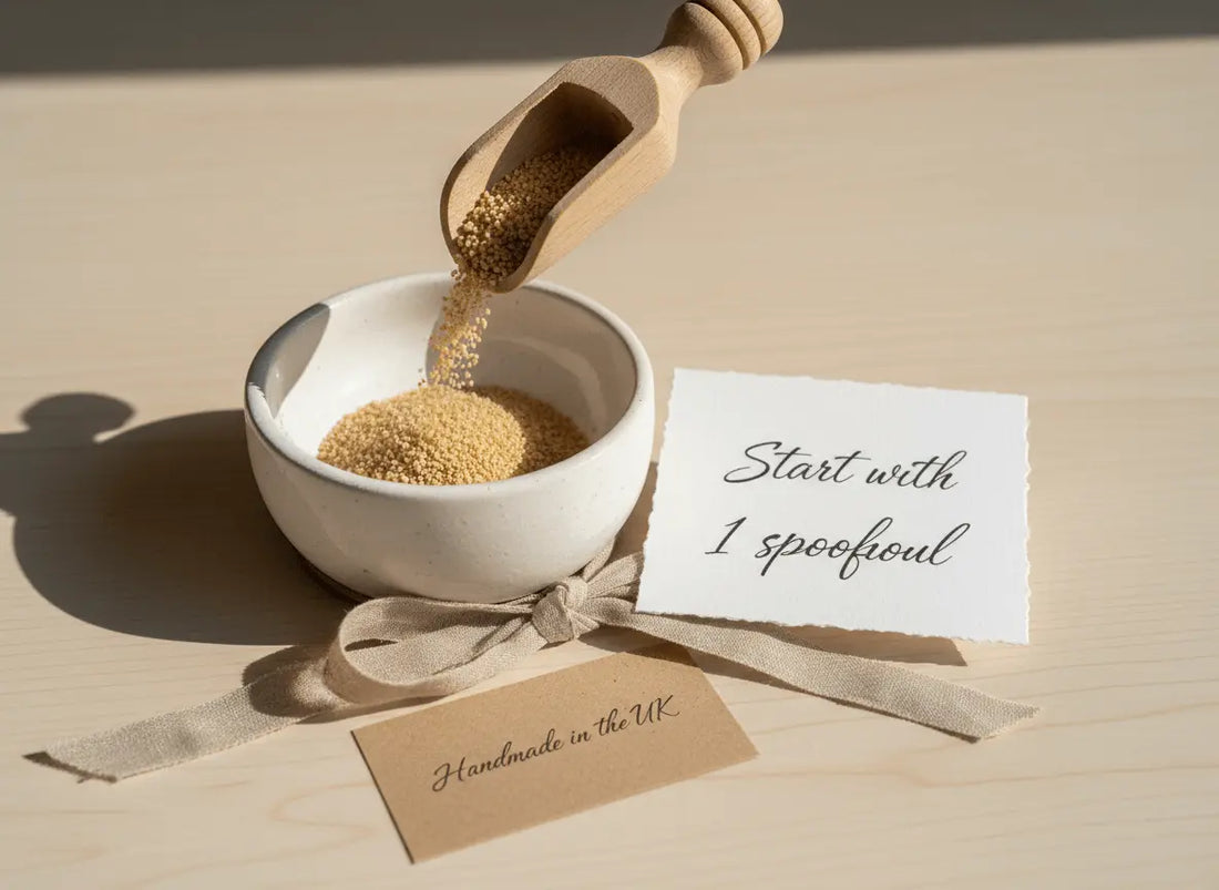 How much simmering granules to use in a wax burner starting with one spoonful