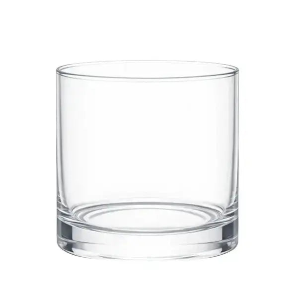Clear glass candle holder for 3 wick candle, showcasing sleek design and sturdy base.