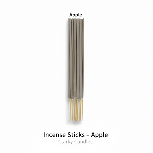Apple incense sticks bundle on white background with label Incense Sticks – Apple