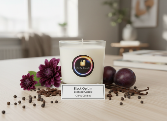 Black Opium Scented Soy Wax Candle | Dark Luxurious Fragrance | £9.95