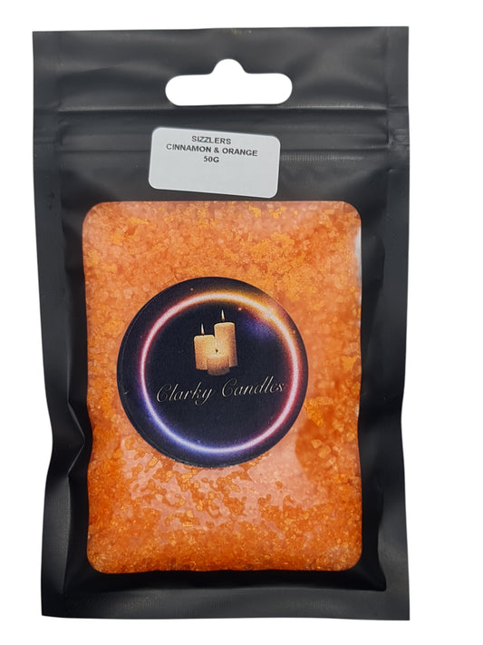 Cinnamon & Orange Scented Sizzlers 50g - Premium Simmering Granules | £2.50 | Clarky Candles