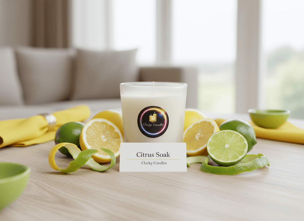 Citrus Soak Scented Soy Wax Candle | Refreshing Spa Escape | £9.95