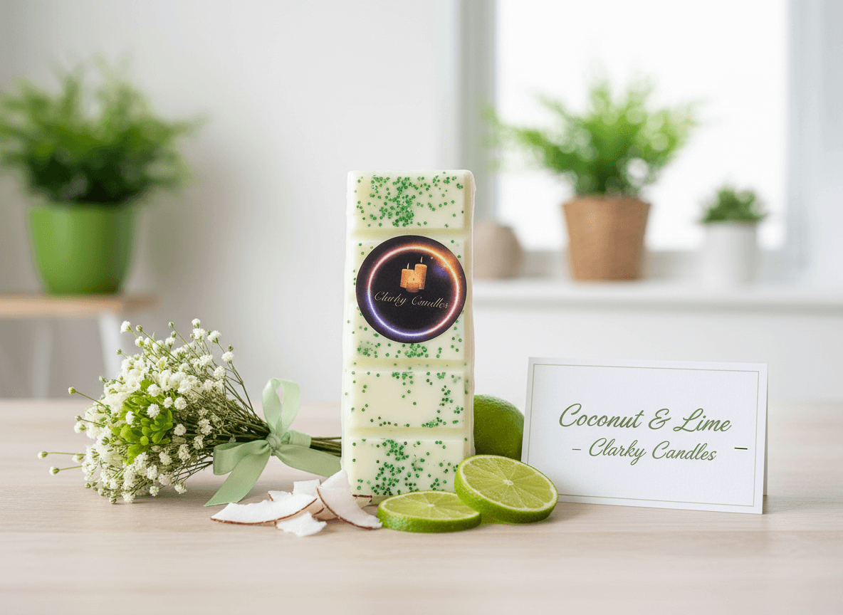Coconut & Lime Wax Melt Snap Bar | Tropical Paradise Escape | £2.20 | Clarky Candles