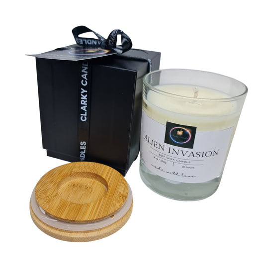 Alien Invasion Luxury Scented Candle | MUGLER Alien Dupe | Otherworldly Mystery | Gift-Wrapped | £18.95 | Clarky Candles