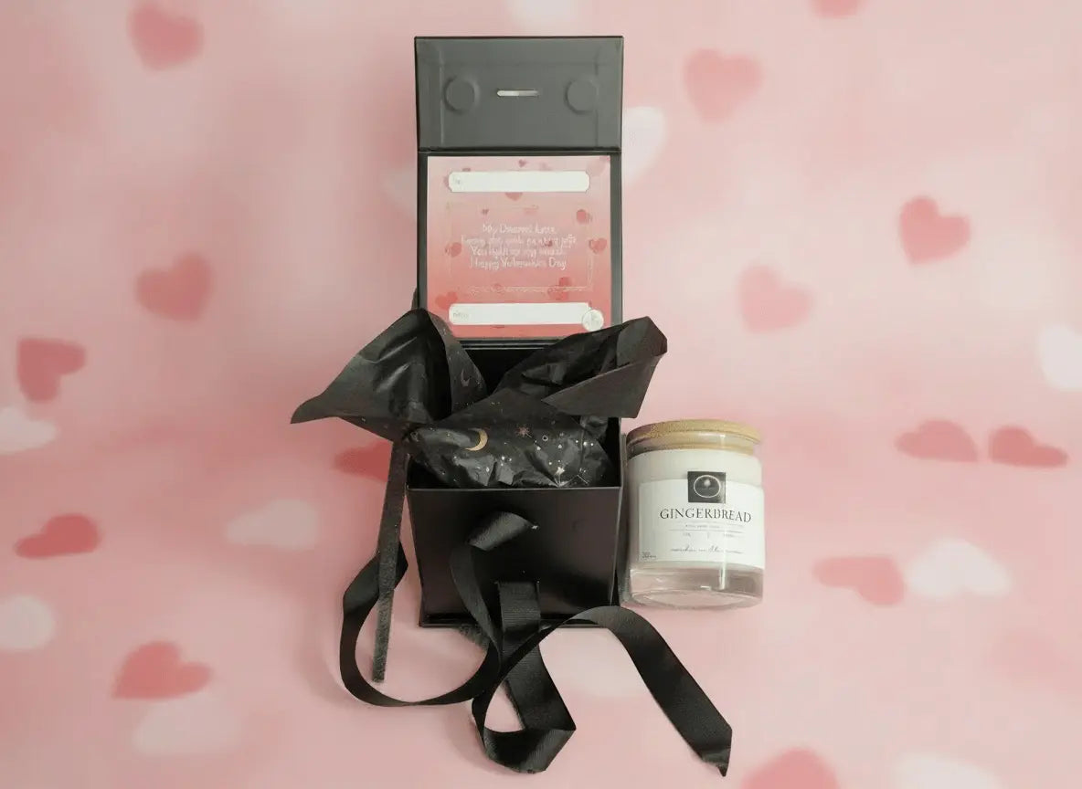 Gingerbread | Luxury Valentine’s Scented Candle | With Valentine's Gift Message CLARKY CANDLES