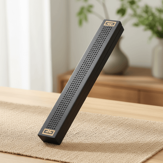 Incense Stick Holder with Ash Catcher Cloud on a wooden table, featuring a sleek and modern design.