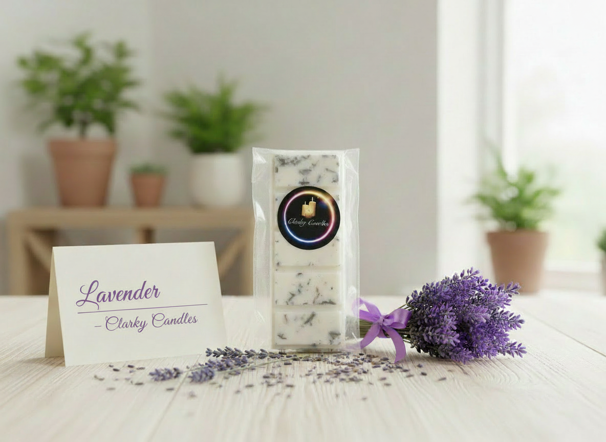 Lavender Wax Melt Snap Bar | Calming Relaxation Escape | £2.20 | Clarky Candles