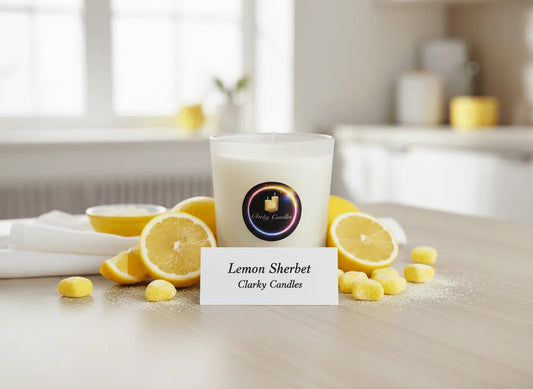 Lemon Sherbet Scented Soy Wax Candle | Sweet Citrus Delight Fragrance | £9.95 My Store