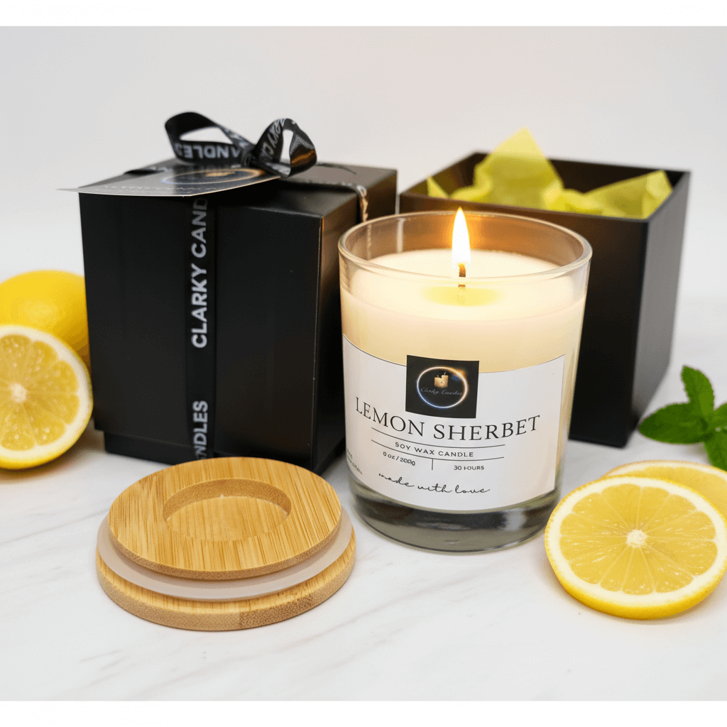 Lemon Sherbet Luxury Candle | Zesty Sunshine | Gift-Wrapped | £17.95