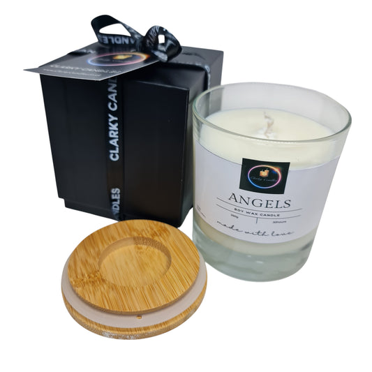 Angels Luxury Scented Candle | MUGLER Angel Dupe | Heavenly Gourmand Fragrance | Gift-Wrapped | £18.95 | Clarky Candles
