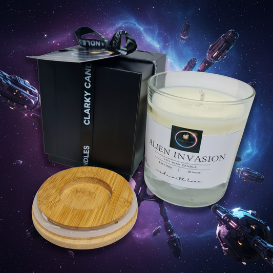 Alien Invasion Luxury Scented Candle | MUGLER Alien Dupe | Otherworldly Mystery | Gift-Wrapped | £18.95 | Clarky Candles