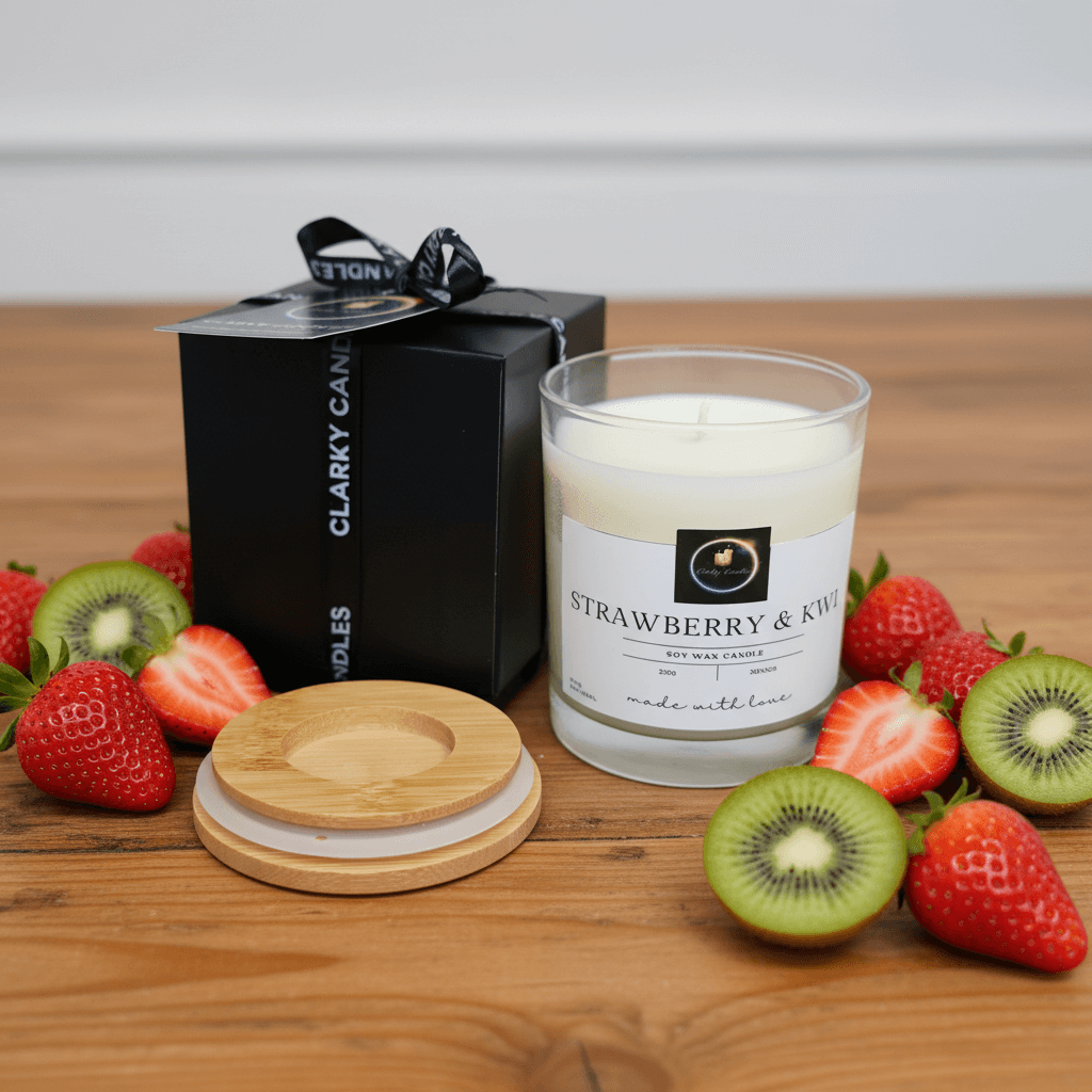 Strawberry & Kiwi Luxury Candle | Tropical Berry Fusion | Gift-Wrapped | £17.95