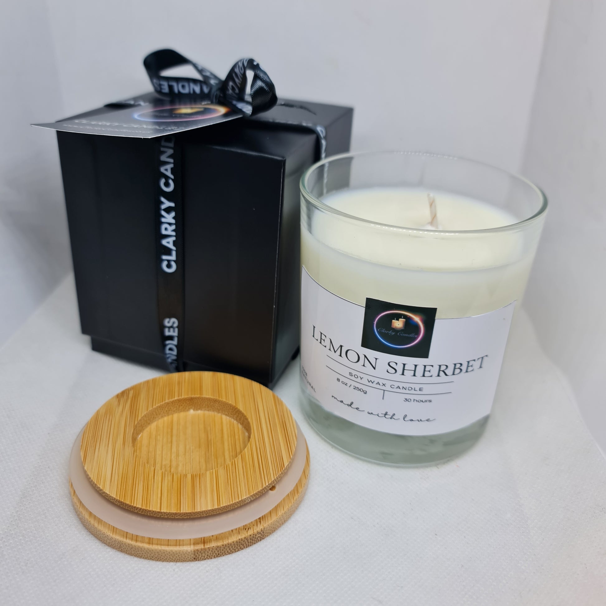 Luxury Gift Wrapped Candle Lemon Sherbet