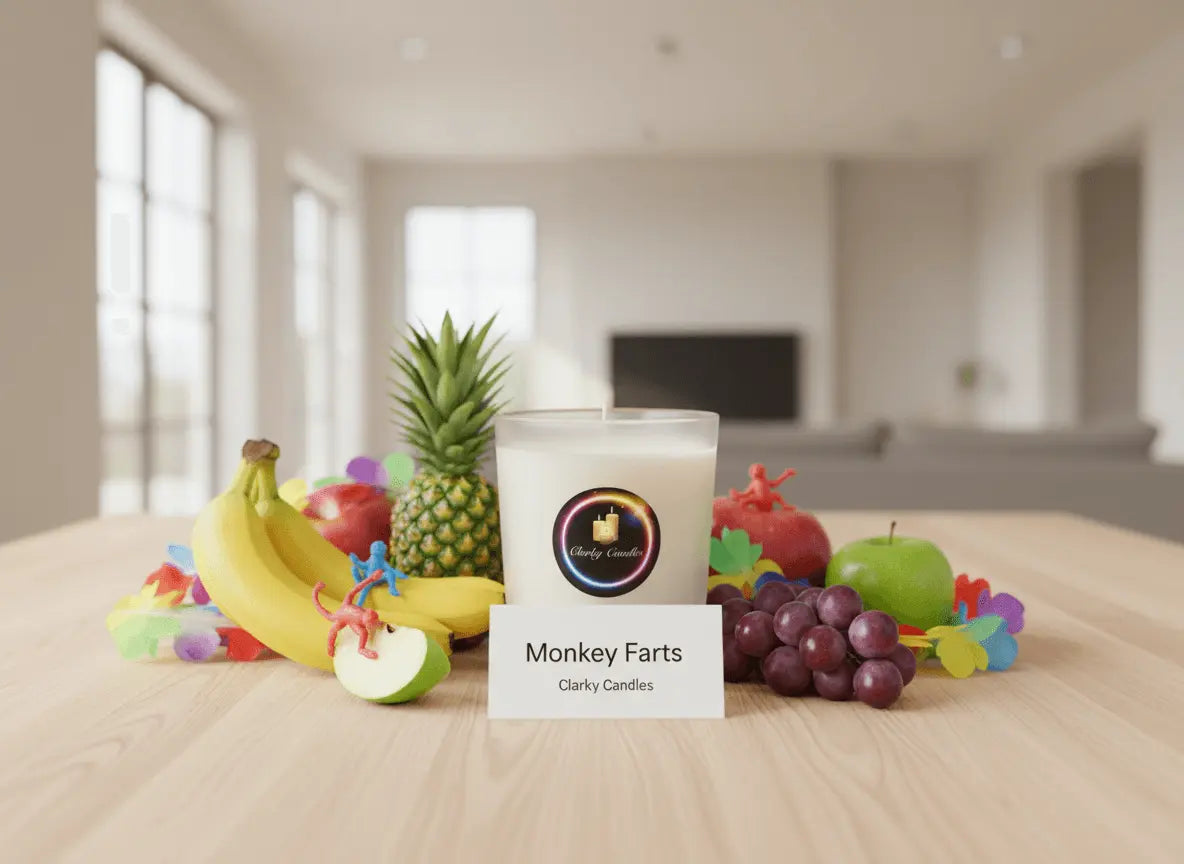 Monkey Farts Scented Soy Wax Candle | Playful Tropical Fun Fragrance | £9.95 My Store