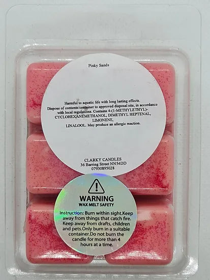 Pinky Sands - Wax Melt | Tropical Beach Paradise Fragrance | £2.20 | Clarky Candles