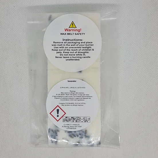 Lavender Wax Melt Snap Bar 50g | Calming Relaxation Escape | £2.20 | Clarky Candles