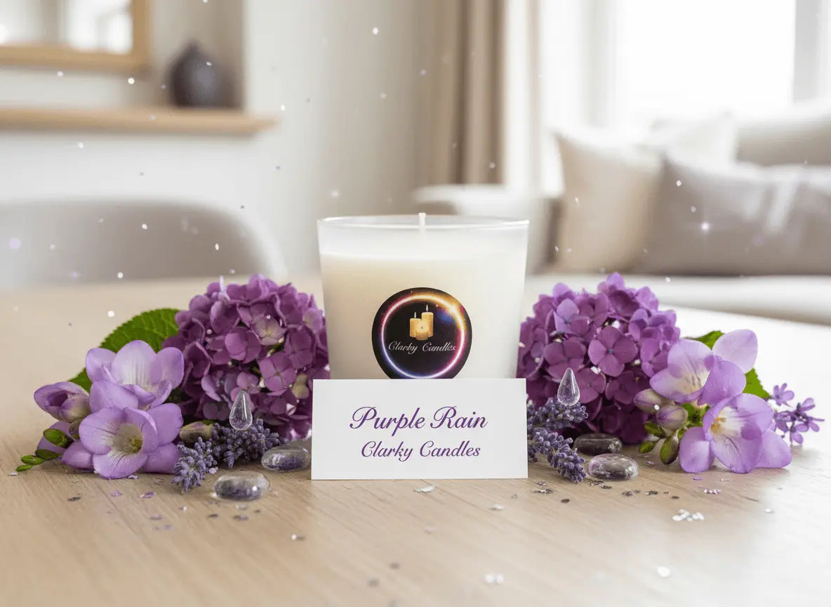 Purple Rain Scented Soy Wax Candle | Mystical Storm Fragrance | £9.95 My Store
