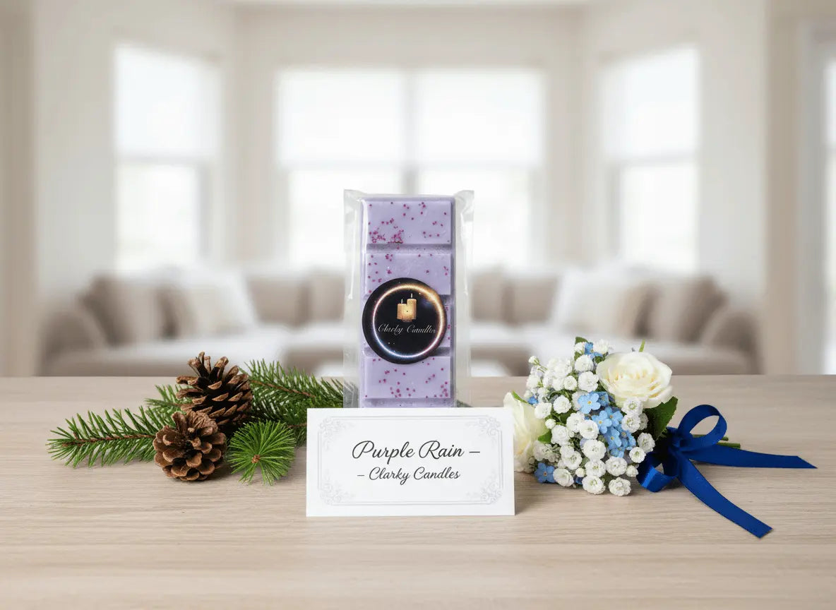 Purple Rain Wax Melt Snap Bar | Fruity Floral Burst | Clarky Candles My Store