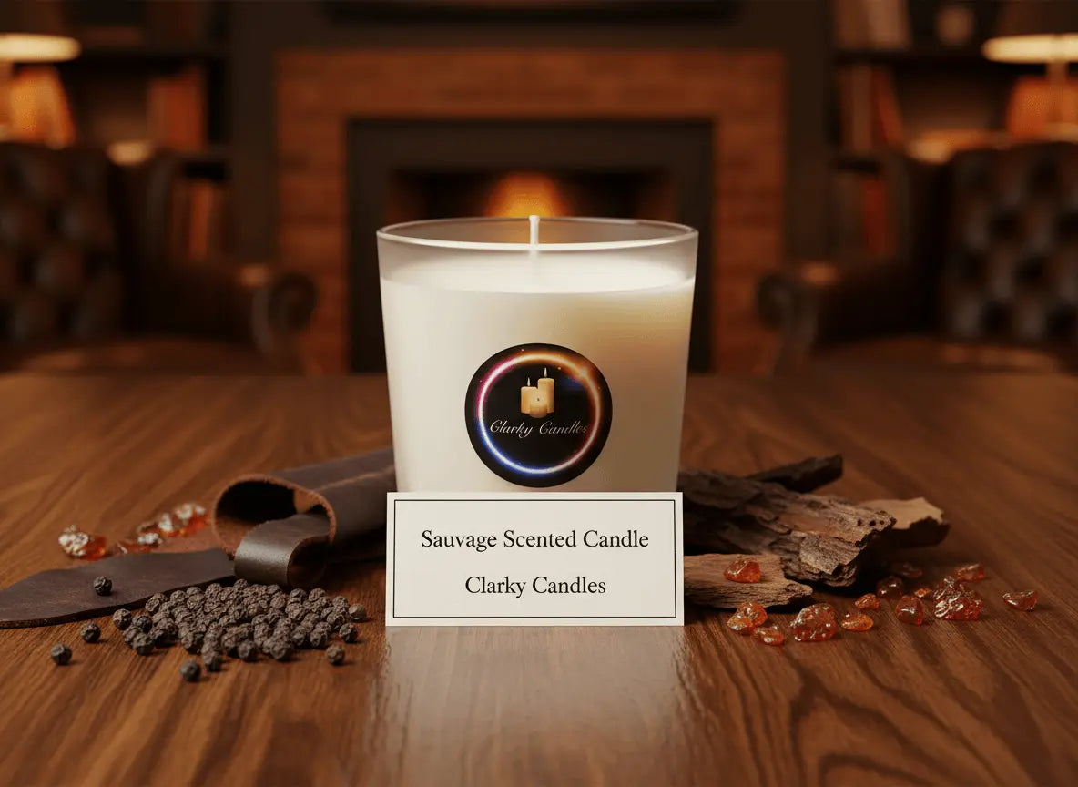 Sauvage Scented Soy Wax Candle | Bold Masculine Fragrance | £9.95 My Store