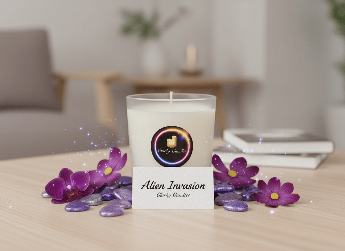 Alien Invasion Scented Soy Wax Candle | Otherworldly Fragrance | £9.95