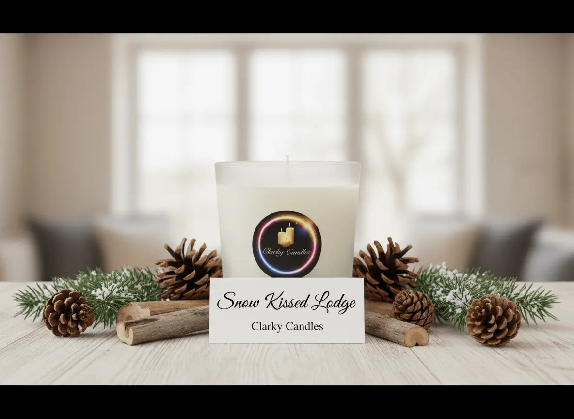 Snow Kissed Lodge Scented Soy Wax Candle | Cosy Winter Cabin Fragrance | £9.95 My Store