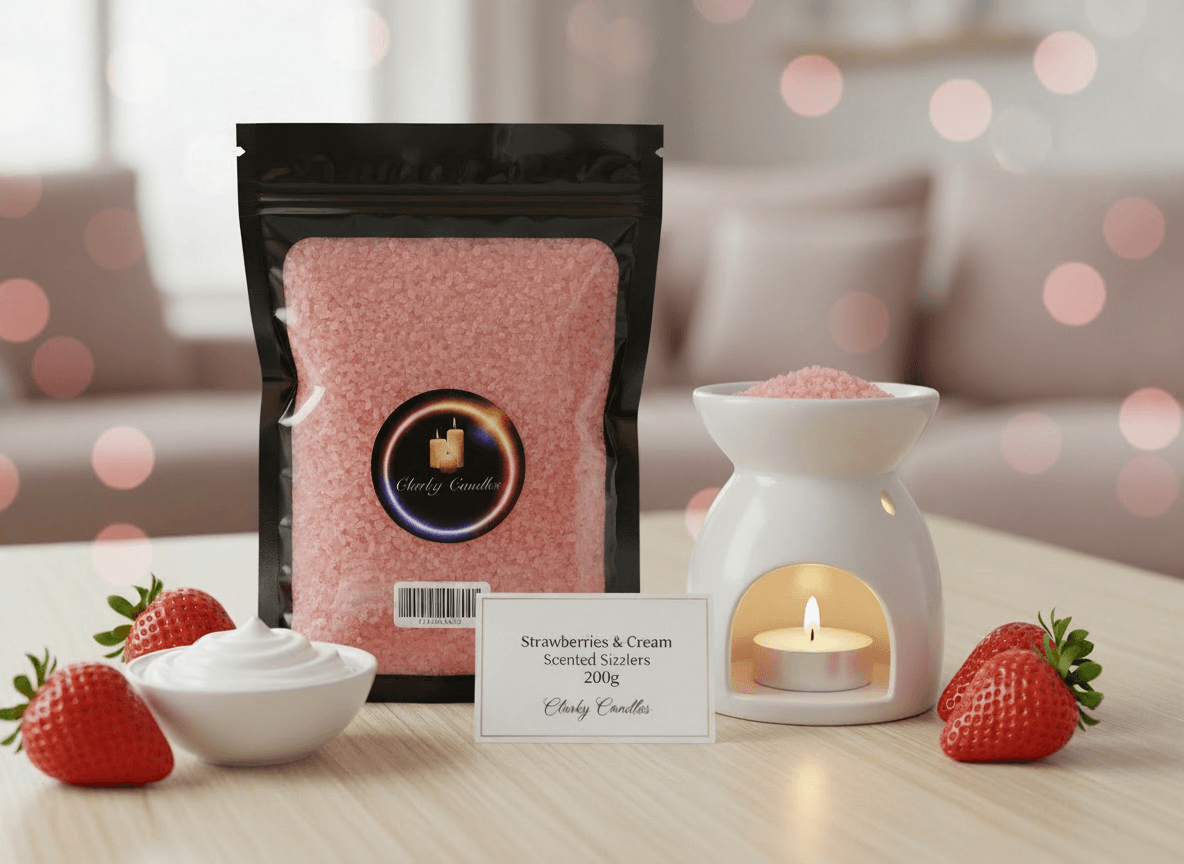 Strawberries & Cream Scented Sizzlers 200g | Simmering Granules | £4.50