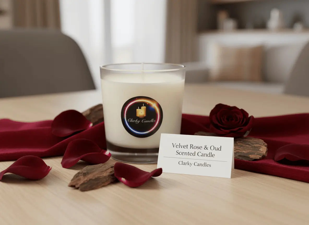 Velvet Rose & Oud Scented Soy Wax Candle | Luxurious Oriental Romance Fragrance | £9.95 My Store