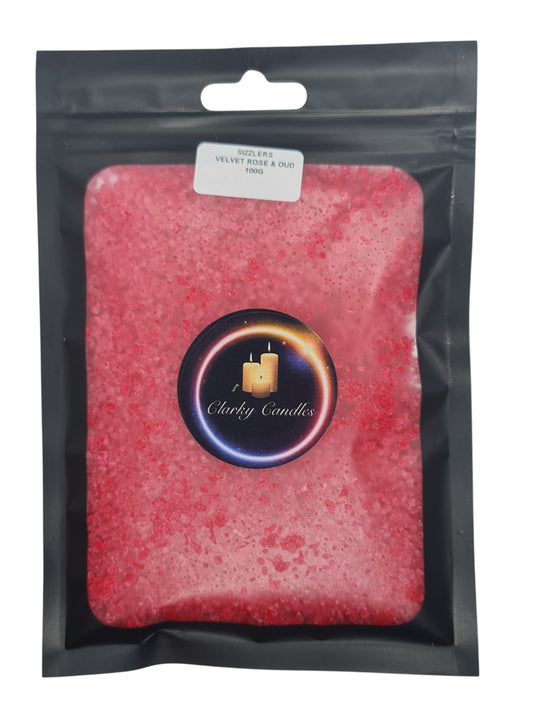 Velvet Rose & Oud Scented Sizzlers 100g - Premium Simmering Granules | £3.50 | Clarky Candles