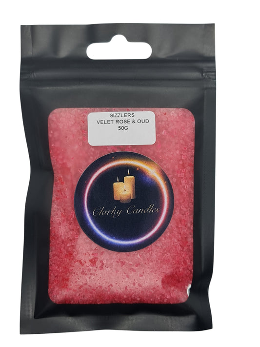 Velvet Rose & Oud Scented Sizzlers 50g - Premium Simmering Granules | £2.50 | Clarky Candles