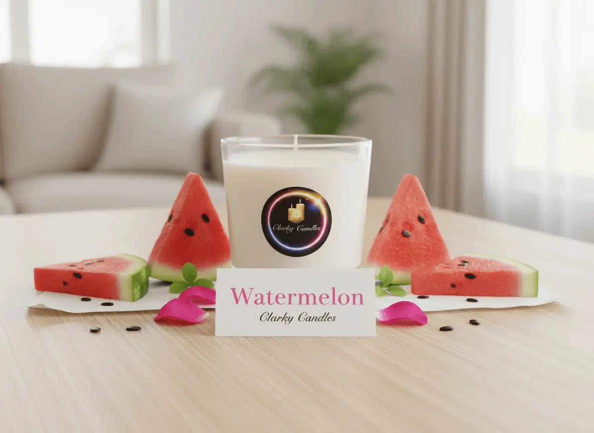Watermelon Scented Soy Wax Candle | Fresh Summer Juicy Fragrance | £9.95 My Store