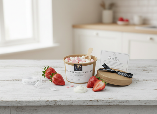 Wax Melt Scoopies - Strawberries & Cream - 120g | Sweet Gourmand Delight | £5.95