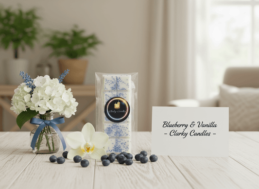 Blueberry & Vanilla Wax Melt Snap Bar | Sweet Berry Comfort | Clarky Candles