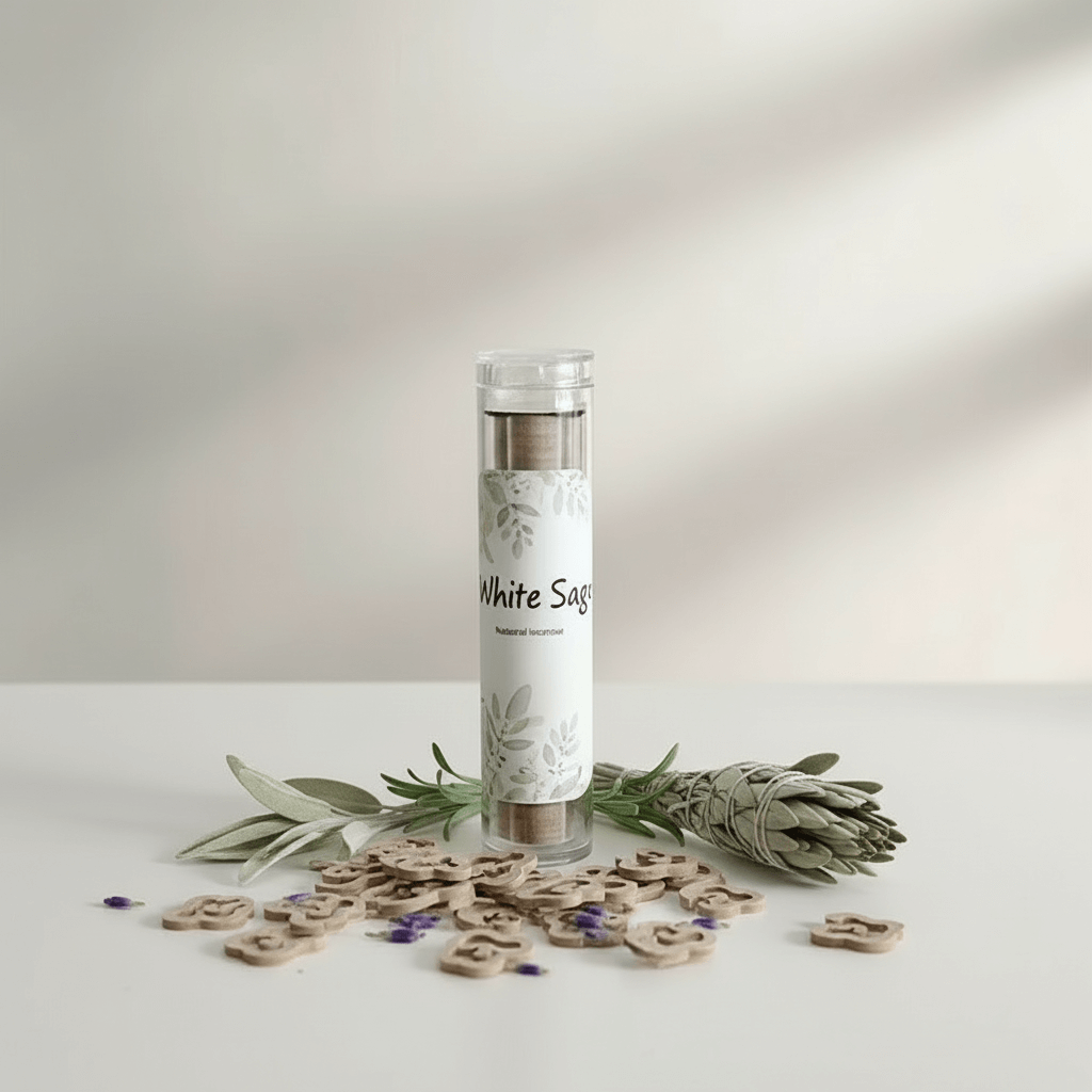 White Sage x40 Wooden Aromatherapy Incense Sticks | Clean Herbal Earthy Scent | £3.95 | Clarky Candles